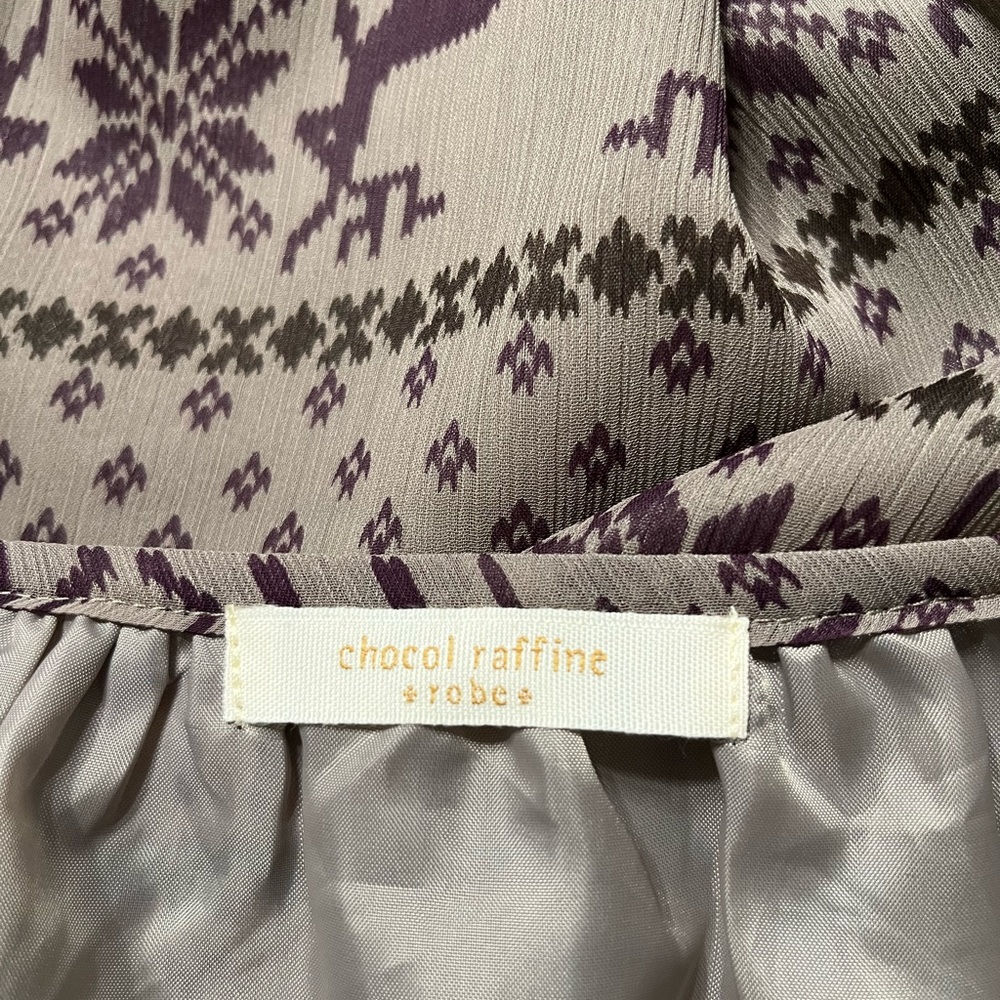 Chocol Raffine Robe • Women’s 3/4 sleeve Rain Deer Robe - Picture 7 of 13